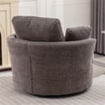 thumbnail image 4 of Pemberly Row Modern Extra Large Circular Swivel Chair in Gray, 4 of 8