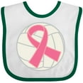 thumbnail image 3 of Inktastic Breast Cancer Volleyball Pink Ribbon Sports Gear Boys or Girls Baby Bib, 3 of 4