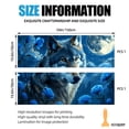 thumbnail image 3 of Aesthetic Blue Flowered Wolf Car Vinyl Wrap, PVC Waterproof Car Hood Vinyl Wraps Sticker, Self-Adhesive Scratch-Resistant Stickers for Engine Cover, Car Decal for Trucks, 3 of 6