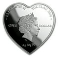 thumbnail image 2 of 2016 Tokelau Proof 20 gram Silver Con Amore Heart Shaped Coin, 2 of 3