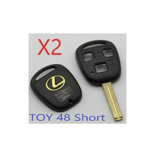 VLS 3 Button Lexus Remote Head Key Shell, Short Blade, Automotive Keys & Remotes, Set of 2