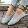 thumbnail image 5 of Viluyesy Womens Loafers Shoes, Soft Sole Shallow Comfort Slip On Faux Leather Casual Flats Gray US7, 5 of 9