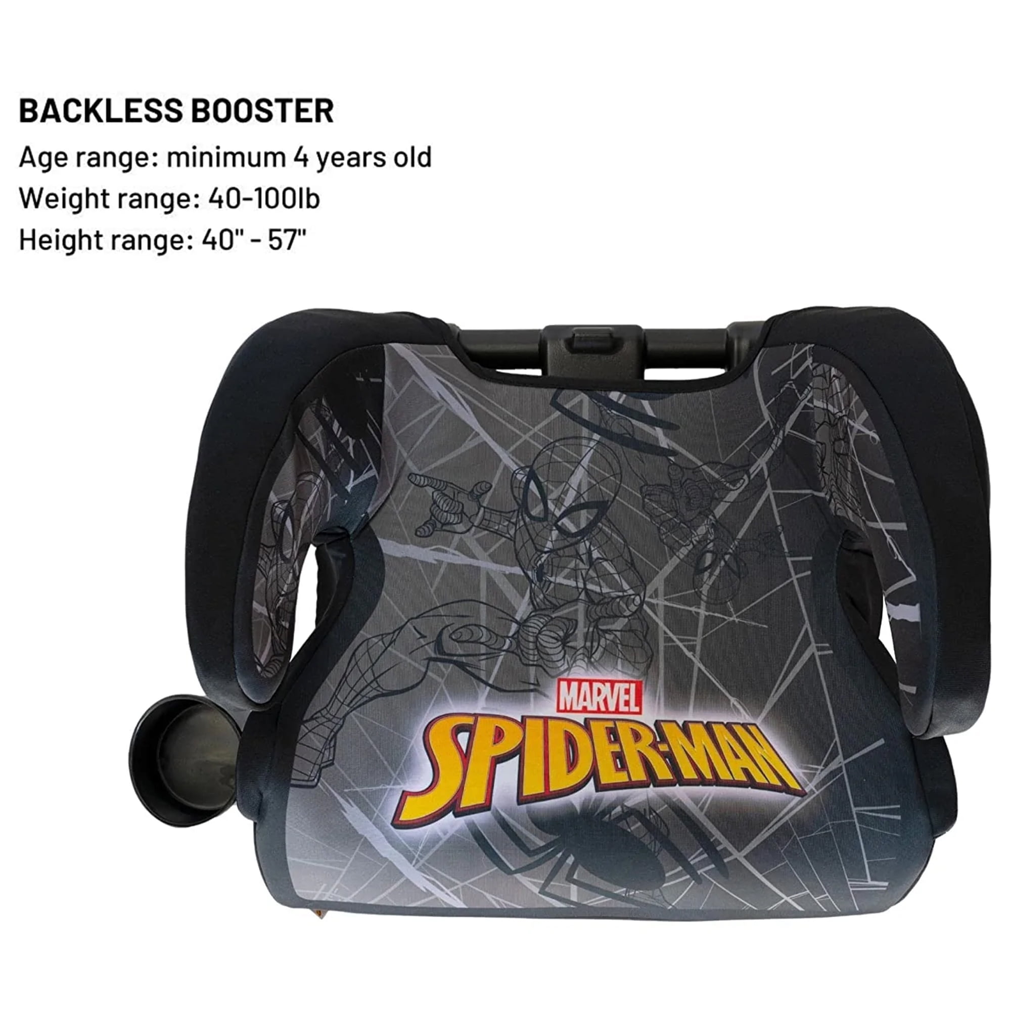 KidsEmbrace Marvel Spider-Man High Back Toddler Convertible Car Seat, Grey