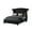 Black, variant on Sophia Crystal Tufted Modern Style King Bed made with Wood in Cream
