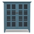 thumbnail image 6 of Simpli Home Acadian 39 inch Wide Solid Wood Transitional Medium Storage Cabinet in Distressed Coastal Blue, 6 of 12