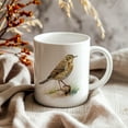 thumbnail image 5 of Bird Watching Mug, Meadow Pipit Song Bird Mug, 11oz or 15oz White Ceramic Coffee Mug Gift for Bird Watchers, 5 of 9