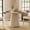 Natural Oak, variant on Wood Round Dining Table With Pedestal Base for 2-4, 43" Kitchen Table for Small Space, Apartment, Brown Wood Grain
