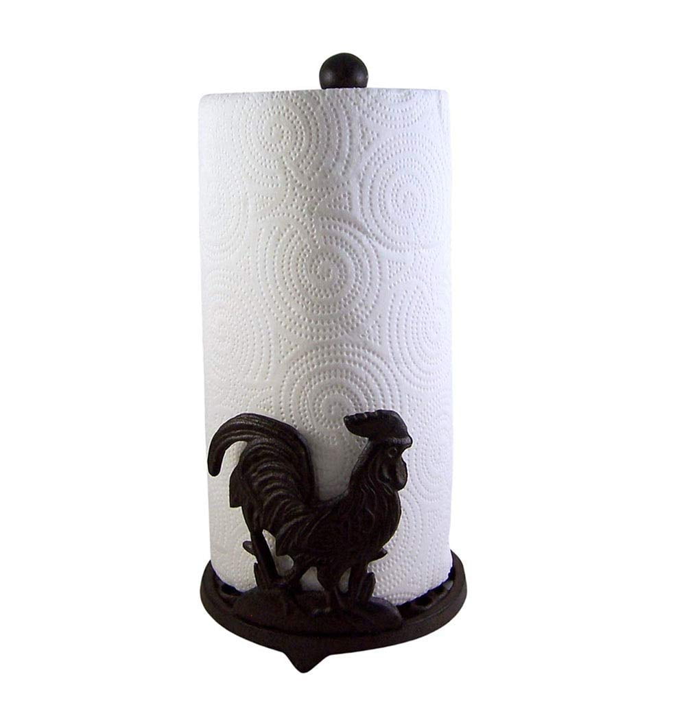 Rooster & Sunflowers Kitchen Paper Towel Holder