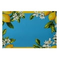 thumbnail image 2 of Shiartex Lemons Flowers Blue Background Linen Table Placemat Set of 4 for Birthday Parties, Christmas, Restaurants, Home Decor 18x12in, 2 of 8