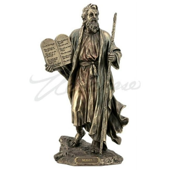 Veronese Design WU76128A4 Figurine Moïse Tenant les 10 Commandements
