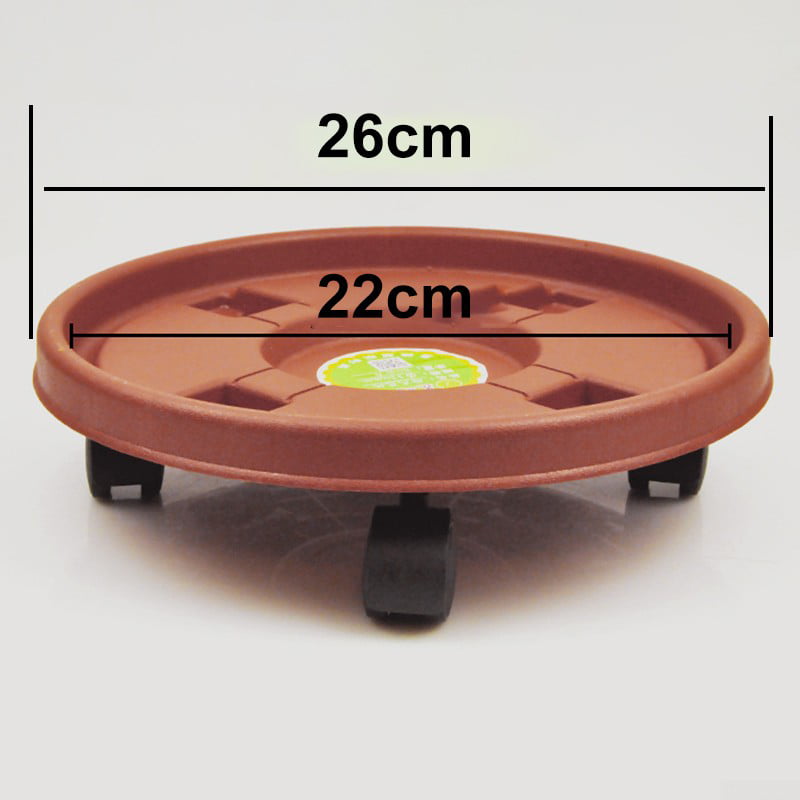 Reusable Resin Plant Pot Saucer Round Base Water Drip Tray Bonsai Saucer Wheels 