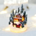 thumbnail image 4 of JikouIivo 2PCS Christmas House Decoration Miniature House Dining Table Centerpieces Kids Decor Luminous Christmas Village Winter Village Resin Xmas Luminous House, 4 of 9