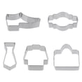 thumbnail image 1 of 5pcs Père'S Day Thème Forme en Acier Inoxydable Biscuits Moule à Dessert Outils de Cuisson, 1 of 7