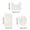 White, variant on VWRXBZ Bathroom Rug Set, Solid Color Bath Mats 3 Set Bathroom Rugs for 3 Pcs Toilet Mats Universal Soft Comfortable Water Absorption Non-Slip Thick Machine Washable Easier to Dry Dark