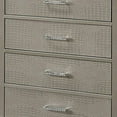 thumbnail image 4 of 5 Drawer Contemporary Chest with Textured Details and Bar Handles, Silver, 4 of 5