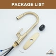thumbnail image 3 of CASAINC Single Handle Kitchen Faucet with Pull Out Sprayer, Deck Mounted, Brushed Gold, 3 of 4