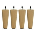 thumbnail image 2 of 4x Remplacement Rond en Bois Massif Foncé Canapé Chaise Ottoman Causeuse Café, 2 of 8