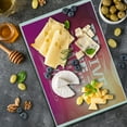 thumbnail image 5 of Fitness Cutting Board, Typographic Design with Be Active Be Healthy Be Happy Words, Decorative Tempered Glass Cutting and Serving Board, Large Size, Fuchsia White Peach, by Ambesonne, 5 of 5