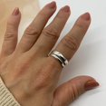 thumbnail image 5 of LD DESIGNS Silver Double Layer Chunky Stackable Thick Adjustable Ring-Thumb Ring, 5 of 9