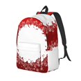 thumbnail image 1 of Disketp Winter Christmas Snowflake print Canvas Backpack Lightweight Travel Daypack Student Rucksack Laptop Backpack-Small, 1 of 5