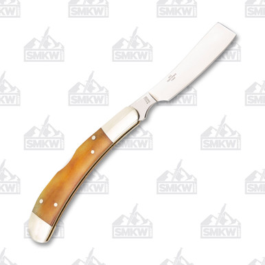 Rough Ryder RR2003 Lockback Razor Smooth Amber Folding Pocket Knife
