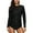 Black, variant on Charmo Women's Zip Front Long Sleeve Rash Guard Top Sun Protection Swim Shirt
