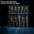 thumbnail image 6 of Halloween Kitchen Curtains Window Curtains and Valances Set 24 Inch, Dancing Skeletons on Black Background Short Tier Curtain for Kitchen, October Small Kitchen Decor, 6 of 6