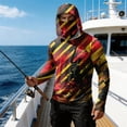 thumbnail image 7 of Mens Fishing Shirts Long Sleeve Sun Hoodies With Face Mask Uv Protection Cooling Hooded Rash Guard Shirts, 2XL, 7 of 7