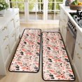 thumbnail image 4 of Kitchen Rugs Sets Of 2,Colorful Mushroom Plant Light Pink Pattern Anti Fatigue Kitchen Mat Rugs Non Slip Washable,Decorative Kitchen Floor Mats for Kitchen,Sink,Laundry,17"x47"+17"x47", 4 of 5
