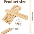 thumbnail image 2 of 50 Pcs Dowel Rods, 1/4 x 12 Inch Wooden Dowels Craft Sticks Unfinished Natural Bamboo Doweling Rods for Crafts and DIYers, 2 of 5