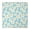 Blue White Flower, variant on Black Geometric Sunflower Pattern Square Fitted Tablecloth with Elastic Edge,Square Table Cover,Washable Elastic Table Cover for Home Kitchen Party Decor 34"x34"
