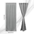 thumbnail image 2 of MesaSe 2 Pcs Rideaux de Porte Polyester Occultants Rideaux de Fenêtre avec Embrasse Gris Foncé Draperies de Porte Assombrissantes 25x72 Pouces, 2 of 4