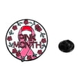 thumbnail image 1 of Orange Ribbon Brooch Cancer Awareness Fashion Pin Clothing Bag Jewelry Idea Support Cause, 1 of 6