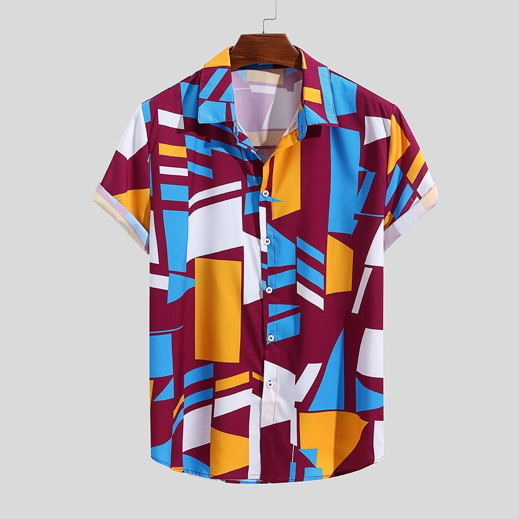 CYJ-shiba Mens Stylish Slim Long Sleeve Color Contrast Button Down Shirts