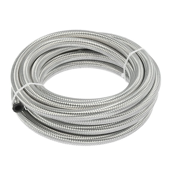 AN6 3/8" 15ft CPE Fuel Line Hose Stainless Steel Car Engines Braided Tube