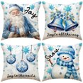 thumbnail image 1 of Cojines Navideños, Funda de Almohada Suave de Navidad de Fundas de Almohadas Decorativas para la Decoración Navideña del HogarC4PCS, 1 of 5