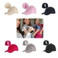 thumbnail image 2 of Magnetic Ponytail Baseball Hat Women Outdoor Sport Sun Hat for Running Camping, 2 of 18