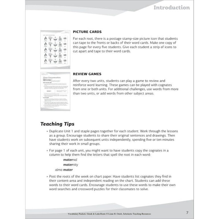 Vocabulary Packets: Greek & Latin Roots, (Paperback) - Walmart.com