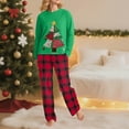 thumbnail image 4 of Gytharion Family Christmas Pajamas Matching Sets Cute Christmas Tree Print Long Sleeve Sleepwear and Plaid Pants 2 Piece Xmas PJs Set Winter Soft Comfy Holiday Loungwear for Family, 4 of 9