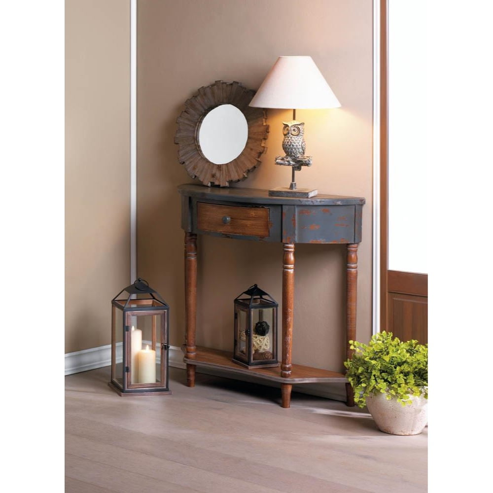 Accent Plus 10018394 Wood Half Moon Hall Table Walmart Canada