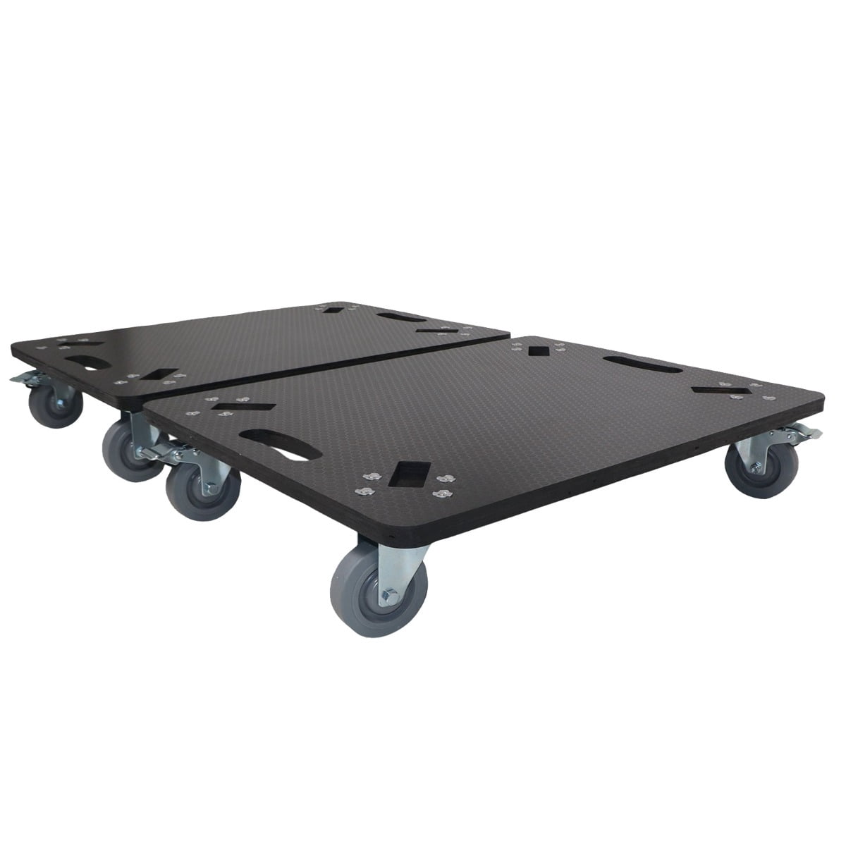 ProX XS-QUADROLLER X2 Set of 2 Caster Boards with 4" Industrial Grade Caster Wheels for Cases/Truss Block/Speakers/Heavy Equipment
