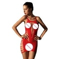 thumbnail image 4 of WZXFASHION New Fashion Sexy Women Fishnet Rhinestone Lingerie Backless Underwear Nightdress Intimates Red One Size, 4 of 4