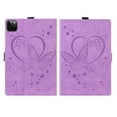 thumbnail image 6 of SaniMore Case for iPad Pro 11 2024, PU Leather Case with Embossed Butterfly Shockproof TPU Back Card/Pen Holder Anti-slip Stand Full Protective Fashion Wallet Cover, Purple, 6 of 12