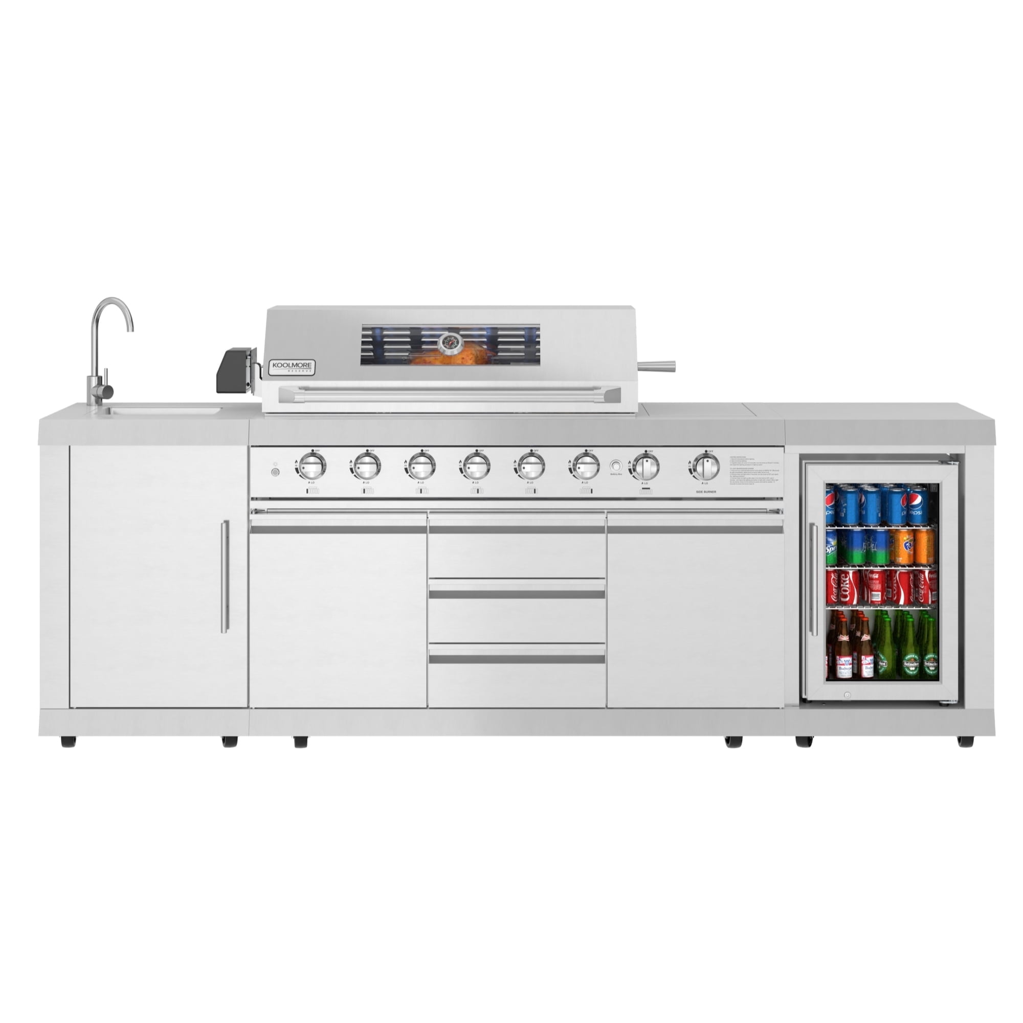 KoolMore Outdoor Kitchen Series Modular Kitchen in Stainless-Steel
