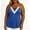 Blue, variant on NominalSnug Womens Plus Size Tank Tops Adjustable Spaghetti Strap Camisoles Lace Criss Cross V Neck Tunic Tops Casual Loose Blouse