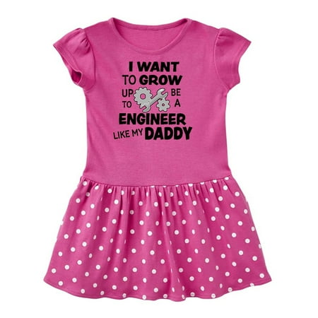 

Inktastic I Want To Grow up To Be a Engineer Like My Daddy Gift Toddler Girl Dress