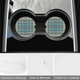 thumbnail image 3 of Car Coasters 4 Pack Stone Car Cup Holder Tartan Plaid Retro Geometric Absorbent Drink Car Coaster Ceramic Set Small 2.56 inch Cup Coasters, 3 of 6