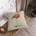 thumbnail image 5 of KLL Flamingo Sitting On Chair Decorative Throw Pillow Covers Velvet Soft for Couch Sofa Bedroom Living Room Outdoor (No pillow core)- 20"x20", 5 of 5