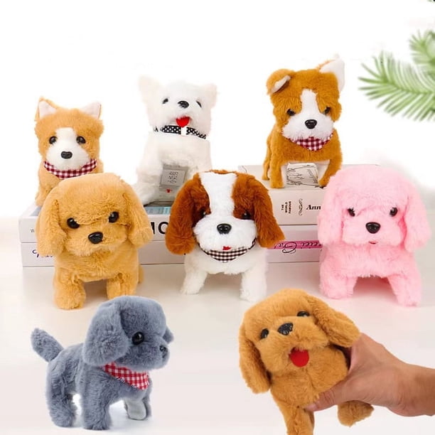 Chiot en Peluche Rose Qui Marche et Aboie, Jouet Réaliste de Simulation avec Patch d'Oreille, Chien avec Son, Jouet Électrique Duveteux pour Enfants, Cadeau 5.5X4.3X2.7 Inches Chiot en Peluche Rose Qui Marche et Aboie, Jouet Réaliste de Simulation avec Patch d'Oreille, Chien avec Son, Jouet Électrique Duveteux pour Enfants, Cadeau 5.5X4.3X2.7 Inches