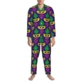 thumbnail image 3 of Lsque Mardi Gras Carnival3 Pattern Long Sleeve Pajama Set for Men - Soft 2-Piece Sleepwear and Loungewear Set with Pockets, Comfy Nightwear-XX-Large, 3 of 7